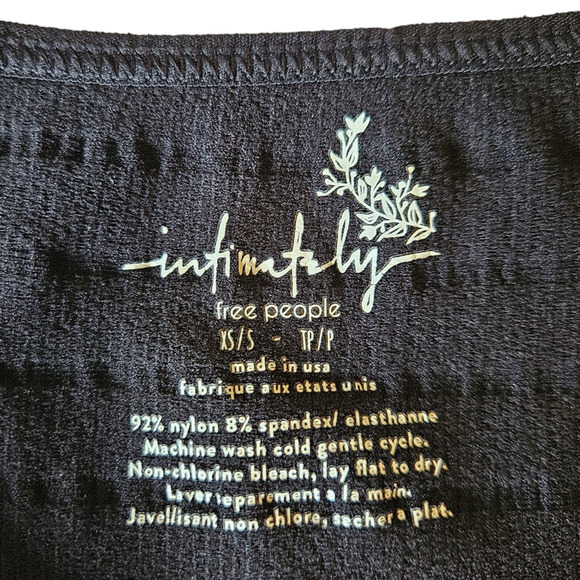 Free People Intimately Square One Seamless Cami Crop Top Black XS/S - Picture 5 of 6